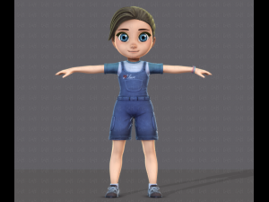 girl v01 3D Model
