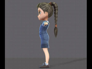 girl v01 3D Model