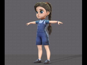 girl v01 3D Model