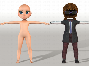 girl v03 3D Model