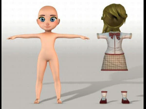 girl v04 3D Model