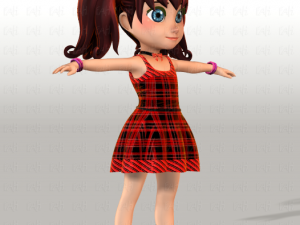 girl v05 3D Model