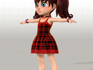 girl v05 3D Model