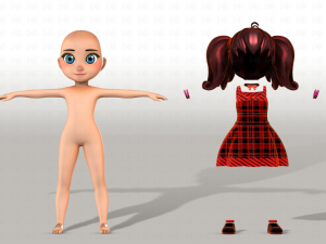 girl v05 3D Model