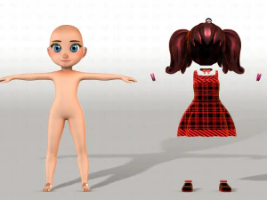 girl v05 3D Model