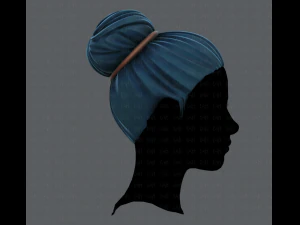 महिलाओं के लिए 3डी हेयर स्टाइल v01 3D मॉडल