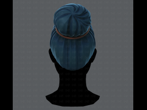 3d hair style for woman v01 3D 模型