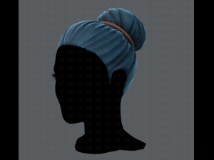 3d hair style for woman v01 3D 模型