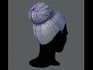 3d hair style for woman v01 3D 模型