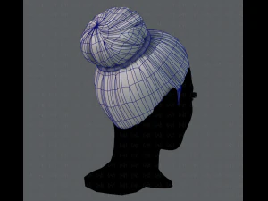 महिलाओं के लिए 3डी हेयर स्टाइल v01 3D मॉडल