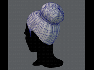3d hair style for woman v01 3D 模型