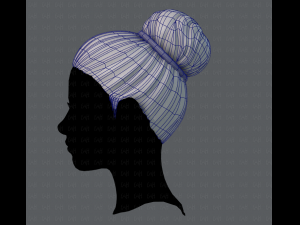 3d hair style for woman v01 3D 模型