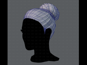 3d hair style for woman v01 3D 模型