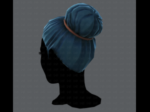 3d hair style for woman v01 3D 模型