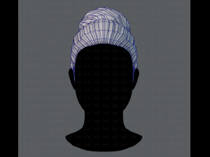 3d hair style for woman v01 3D 模型