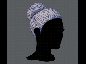 3d hair style for woman v01 3D 模型