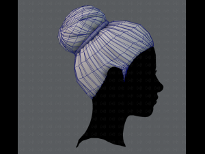 3d hair style for woman v01 3D 模型