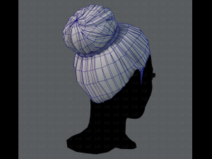 3d hair style for woman v01 3D 模型