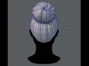 3d hair style for woman v01 3D 模型