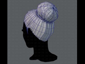 3d hair style for woman v01 3D 模型