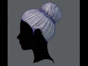 3d hair style for woman v01 3D 模型