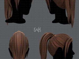 3d hair style for woman v02 3D Модель