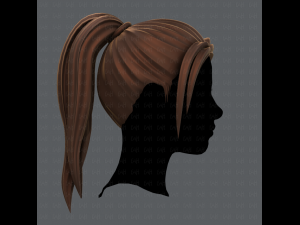 3d hair style for woman v02 3D Model