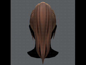 3d hair style for woman v02 3D Model