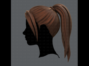 3d hair style for woman v02 3D Model