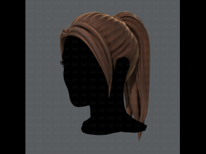 3d hair style for woman v02 3D Model
