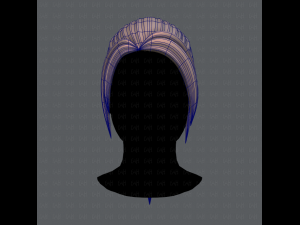 3d hair style for woman v02 3D Model