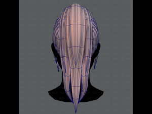 3d hair style for woman v02 3D Model