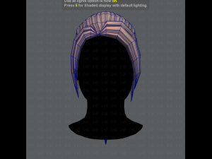 3d hair style for woman v02 3D Model