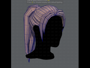 3d hair style for woman v02 3D Model
