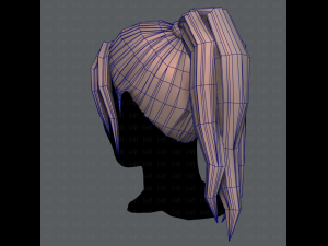3d hair style for woman v02 3D Model