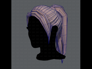 3d hair style for woman v02 3D Model
