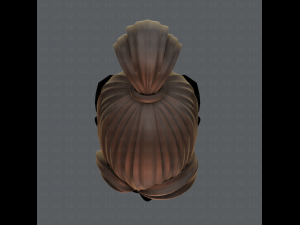 3d hair style for woman v02 3D Model