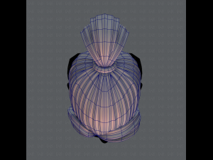 3d hair style for woman v02 3D Model