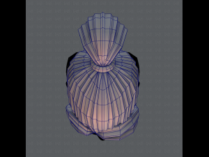 3d hair style for woman v02 3D Model