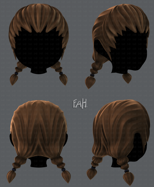 3d hair style for girl v06 3D 모델 .c4d .max .obj .3ds .fbx .stl .blend 