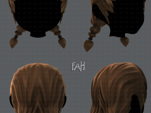 3d hair style for girl v06 3D 모델