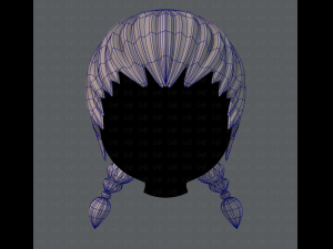 3d hair style for girl v06 3D 모델