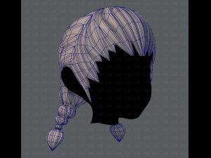 3d hair style for girl v06 3D 모델