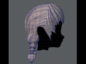 3d hair style for girl v06 3D 모델