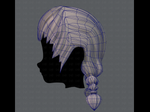 3d hair style for girl v06 3D 모델