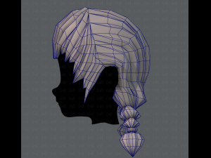 3d hair style for girl v06 3D 모델