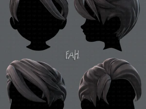 Coiffure 3D pour gar&ccedil;on v06 Modèle 3D