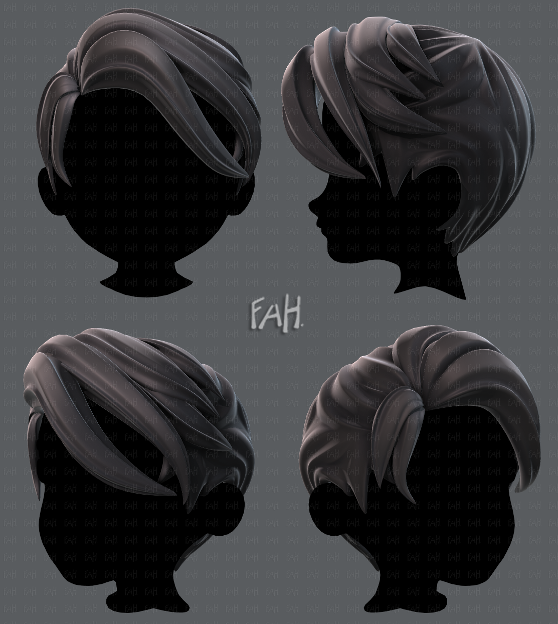 3d hair style for boy v06 3D Model in Other 3DExport