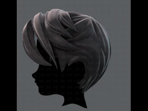 3d hair style for boy v06 3D Model