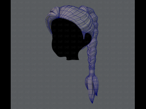 3d hair style for girl v07 3D मॉडल
